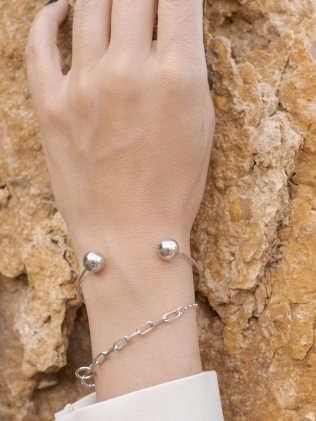 Браслет срібний Бангл Куля 10 мм Youko - купити в інтернет-магазині Youko (Юко) – ціни в Україні, відгуки, фото 2