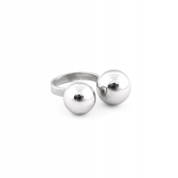 Кольцо серебряное Две Сферы Youko