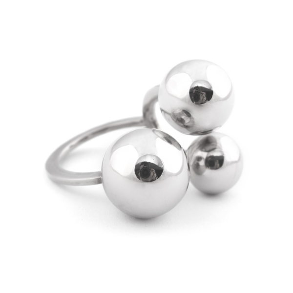Кольцо серебряное Три Сферы Youko