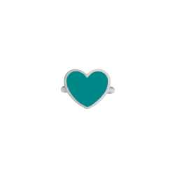 Кольцо серебряное Сердце с эмалью Youko тиффани