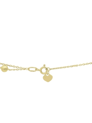 Браслет срібний Кульки Подвійний Youko в позолоті 2