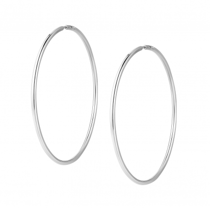 Сережки срібні Кільця Прості 4,5 см Youko