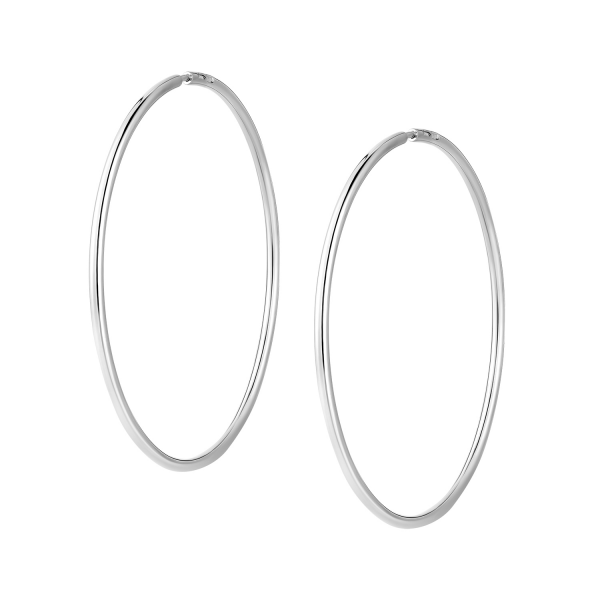 Сережки срібні Кільця Прості 4,5 см Youko
