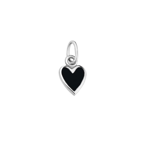 Кулон срібний Серце з емаллю Youko чорне конструктор