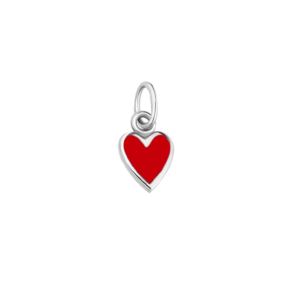 Кулон серебряный Сердце с эмалью Youko красное конструктор