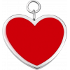 Кулон серебряный Сердце Большое с эмалью Youko красное конструктор