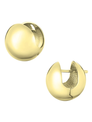 Серьги серебряные Сферы две половинки Youko желтая позолота 2