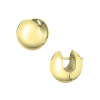 Сережки срібні Сфери дві половинки Youko жовта позолота