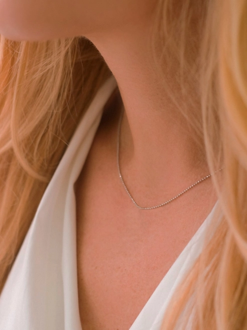 Подвеска серебряная цепь Шарики без кулонов Youko конструктор