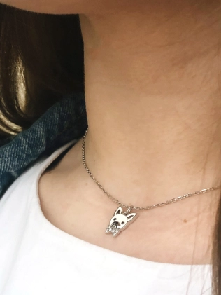 Підвіска срібна Бульдог Кексик Youko 2