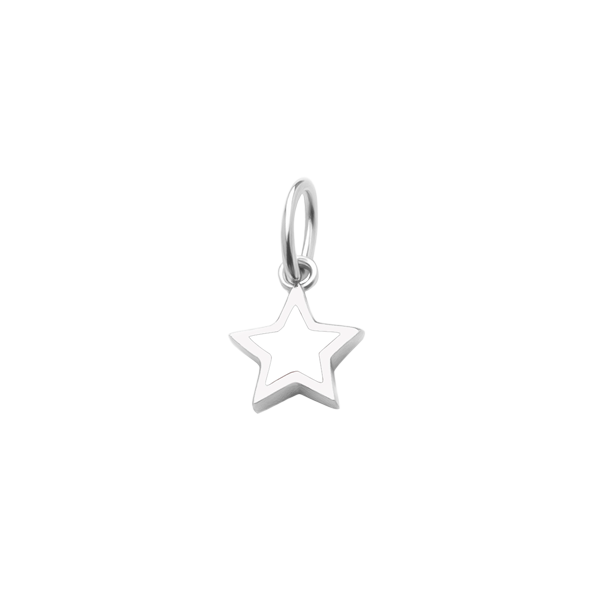 Кулон серебряный Звезда с эмалью Youko белая конструктор