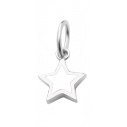 Кулон серебряный Звезда с эмалью Youko белая конструктор