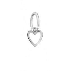 Кулон серебряный Сердце маленькое с эмалью Youko белое конструктор