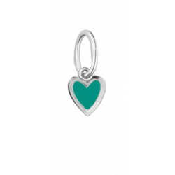 Кулон срібний Серце маленьке з емаллю Youko тіффані конструктор
