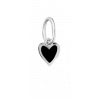 Кулон серебряный Сердце маленькое с эмалью Youko черное конструктор