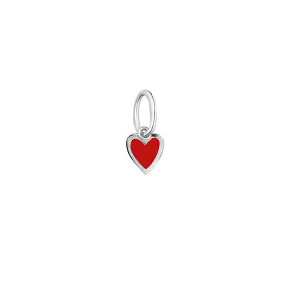 Кулон серебряный Сердце маленькое с эмалью Youko красное конструктор