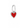 Кулон срібний Серце маленьке з емаллю Youko червоне конструктор