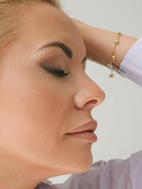 Браслет серебряный Шарики Двойной Youko в позолоте