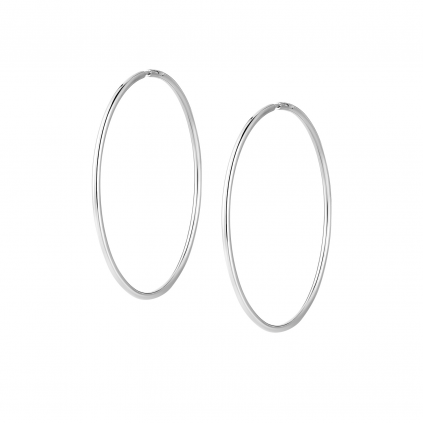 Сережки срібні Кільця Прості 3,5 см Youko