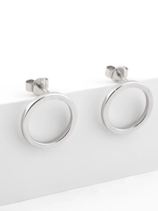 Серьги серебряные Геометрия Круг 15 мм Youko 2