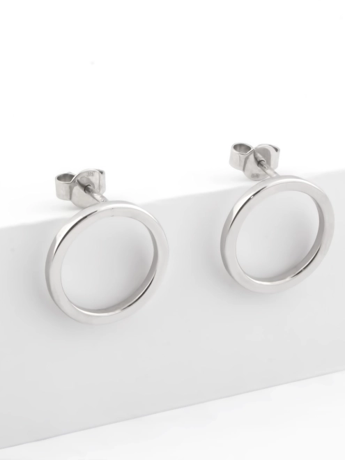 Серьги серебряные Геометрия Круг 15 мм Youko