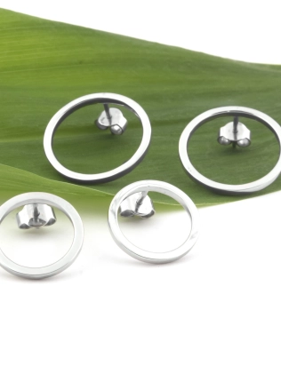 Серьги серебряные Геометрия Круг 15 мм Youko 2