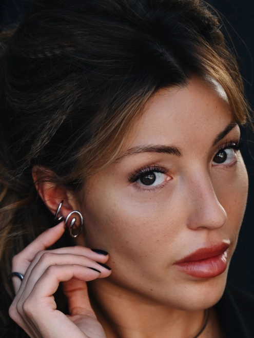 Серьги серебряные Каффа Кобра Youko