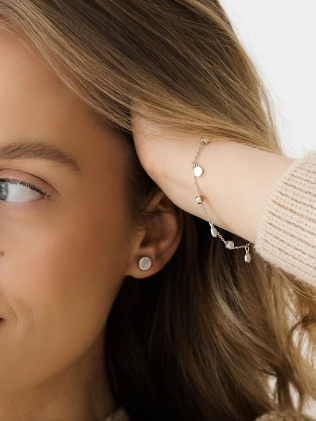 Серьги Монеты Youko пусеты 7 мм - купить в интернет-магазине Youko – цена в Украине, отзывы, фото 2