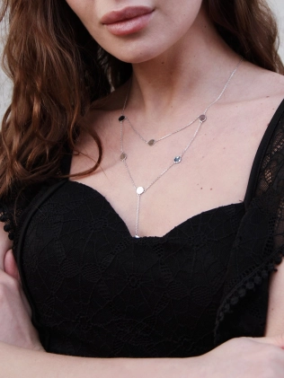 Підвіска срібна Сотуар Подвійний Монети 7 мм Youko 2