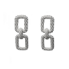 Сережки срібні Ланки прямокутники Youko