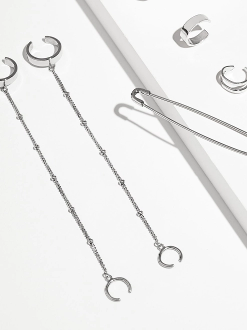 Серьги серебряные Каффа двойная Youko