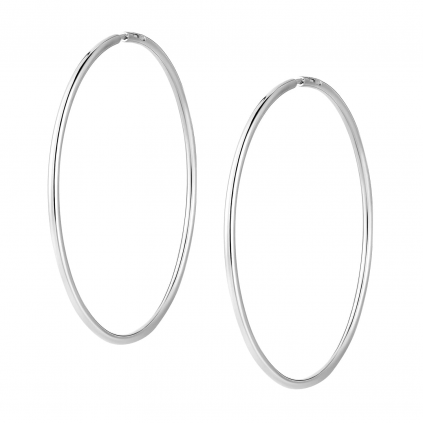 Серьги серебряные Кольца Простые 6.0 см Youko