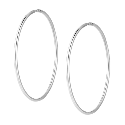Сережки срібні Кільця Прості 6.0 см Youko