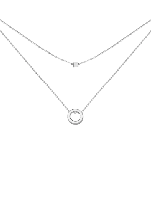 Подвеска серебряная Двойная Кубик и Шайба Youko - купить в интернет-магазине Youko – цена в Украине, отзывы, фото