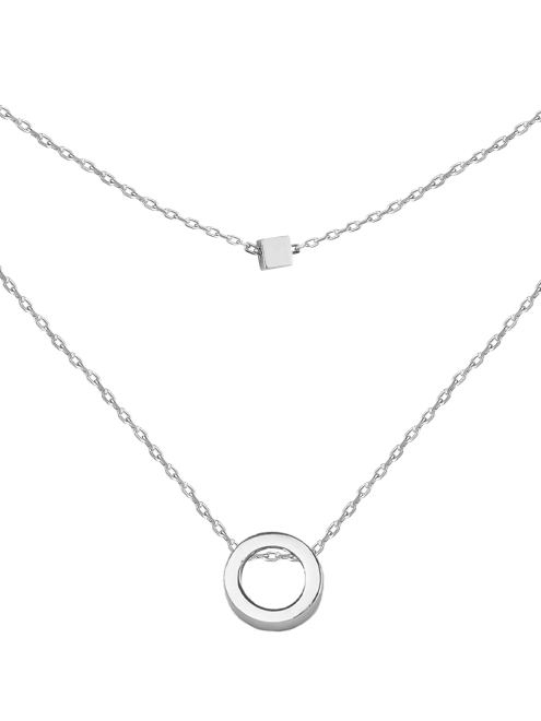 Подвеска серебряная Двойная Кубик и Шайба Youko - купить в интернет-магазине Youko – цена в Украине, отзывы, фото