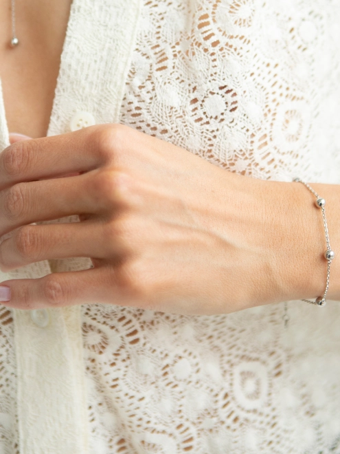 Браслет срібний Кульки Одинарний Youko