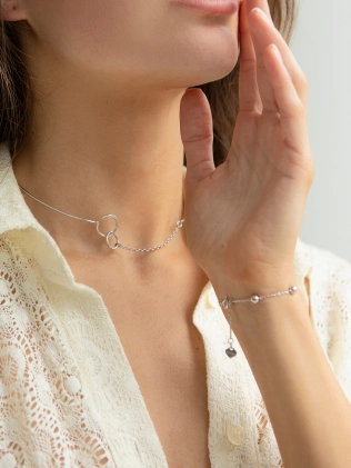 Браслет серебряный Шарики Одинарный Youko - купить в интернет-магазине Youko – цена в Украине, отзывы, фото 2