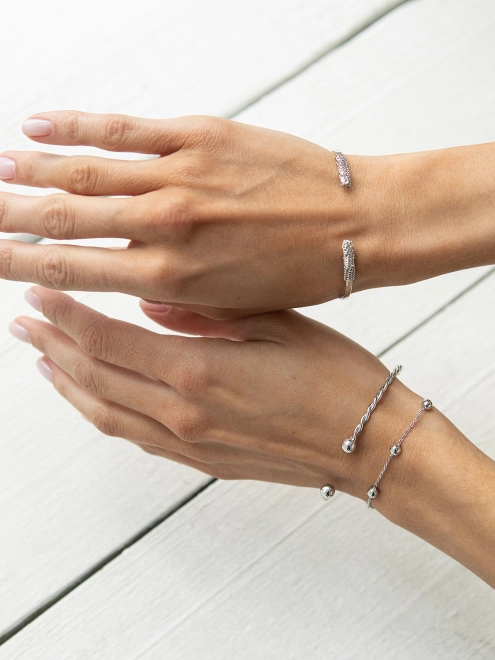 Браслет срібний Кульки Одинарний Youko