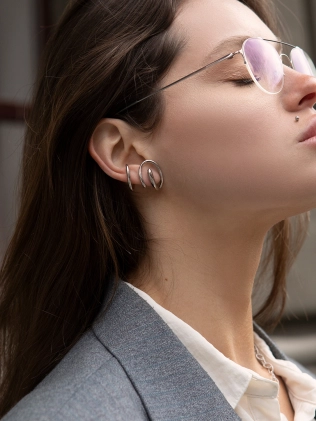 Серьги серебряные Каффа Кобра Youko 2