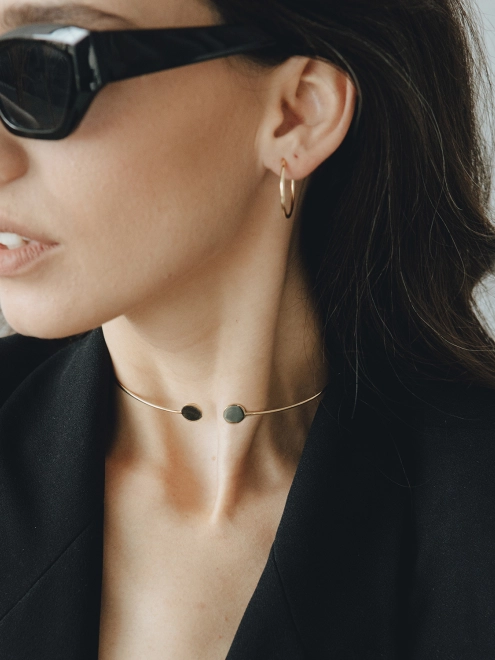 Подвеска серебряная Бангл Монеты Youko желтая позолота