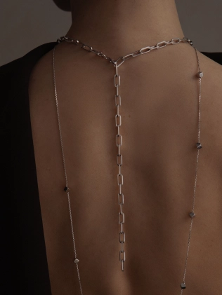 Підвіска срібна Ланки Великі 55 см Youko 2