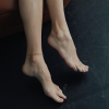 Браслет серебряный на ногу (анклет) Цепь якорная круглая Youko желтая позолота