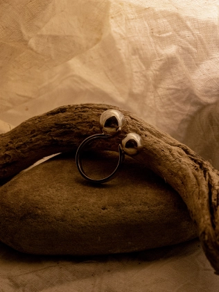 Каблучка срібна Дві Сфери 12 і 10 мм Youko 2