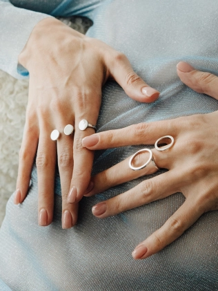 Каблучка срібне Три Монетки Youko 2