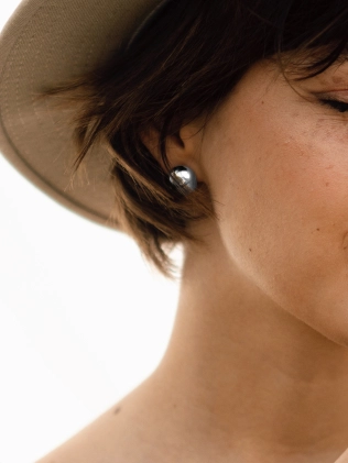 Сережки срібні Сфери дві половинки маленькі Youko 2