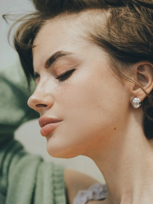 Серьги серебряные Сферы две половинки маленькие Youko - купить в интернет-магазине Youko – цена в Украине, отзывы, фото 2