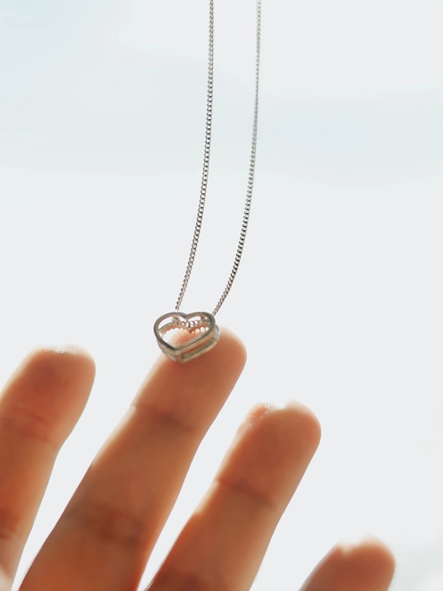 Подвеска серебряная Сердце Сияющее Youko