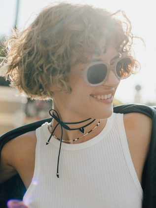 Підвіска срібна Шкіряний Шнур Серце Чорне витягнуте Youko 2