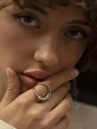 Кольцо серебряное Кобра Youko 2