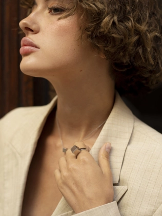 Каблучка срібна Куб Youko 2